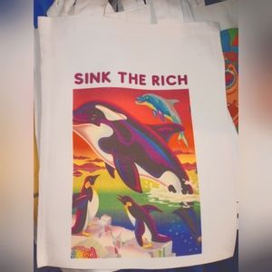 Orca canvas tote bag
